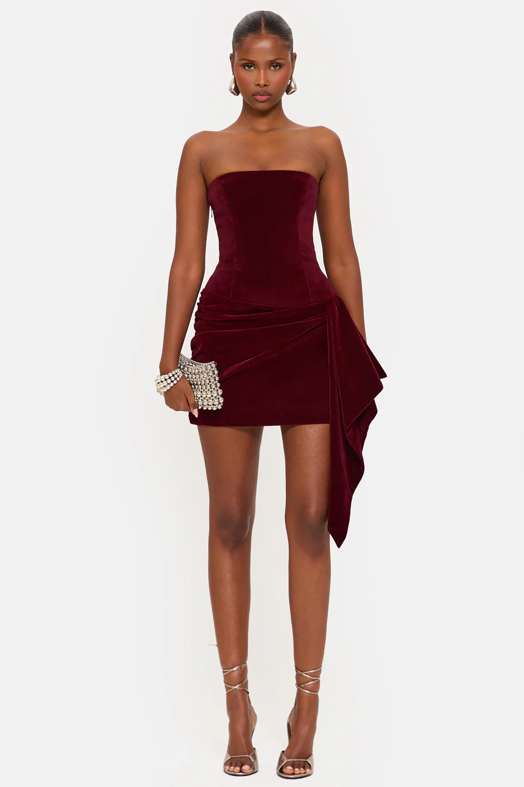 Eclipse Drape Velvet Dress
