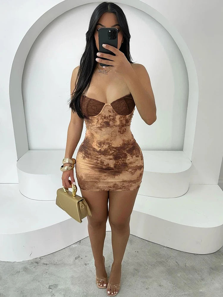 kliou Panelled Suspendency Women Mini Dress Fashion