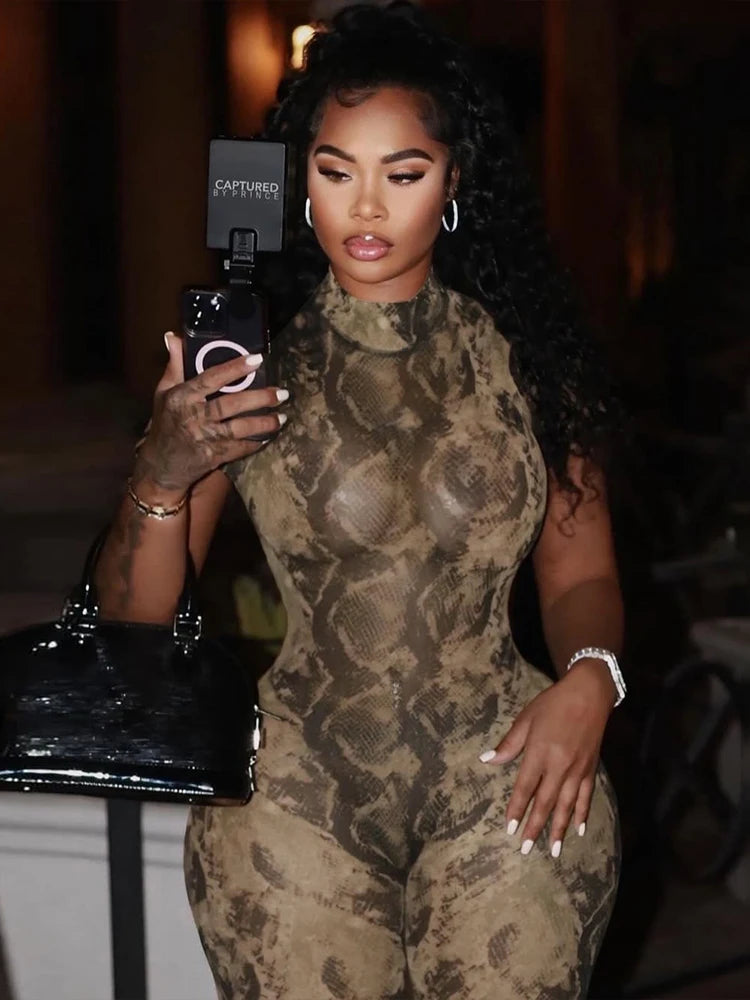 Macheda Serpentine Print Jumpsuit