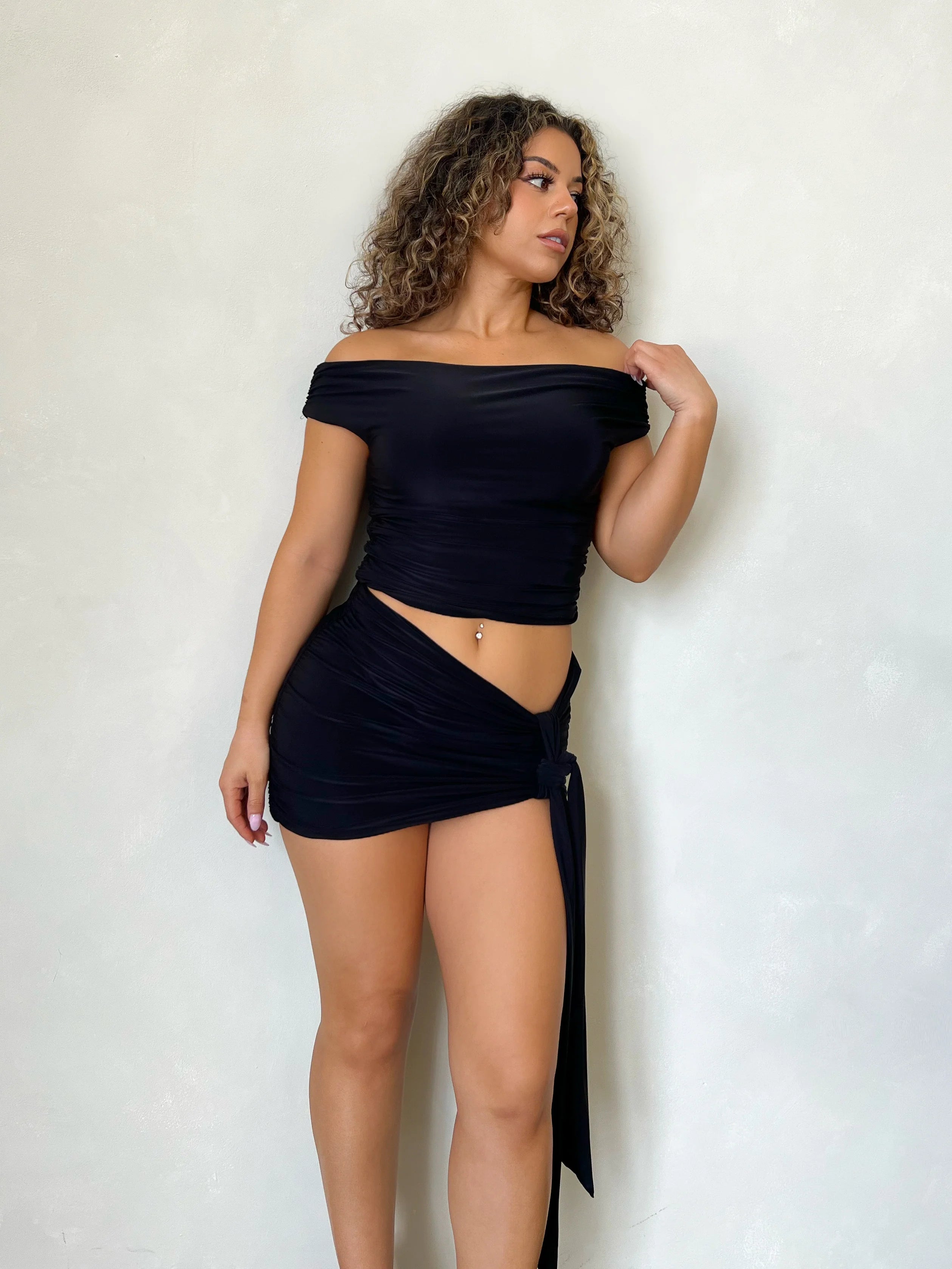 Beh Ruched 2 Piece (Black)