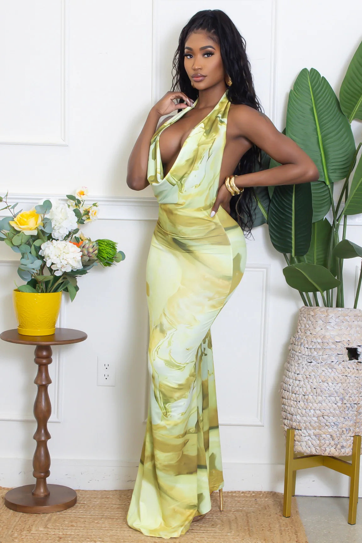 Siren Glow Halter Dress