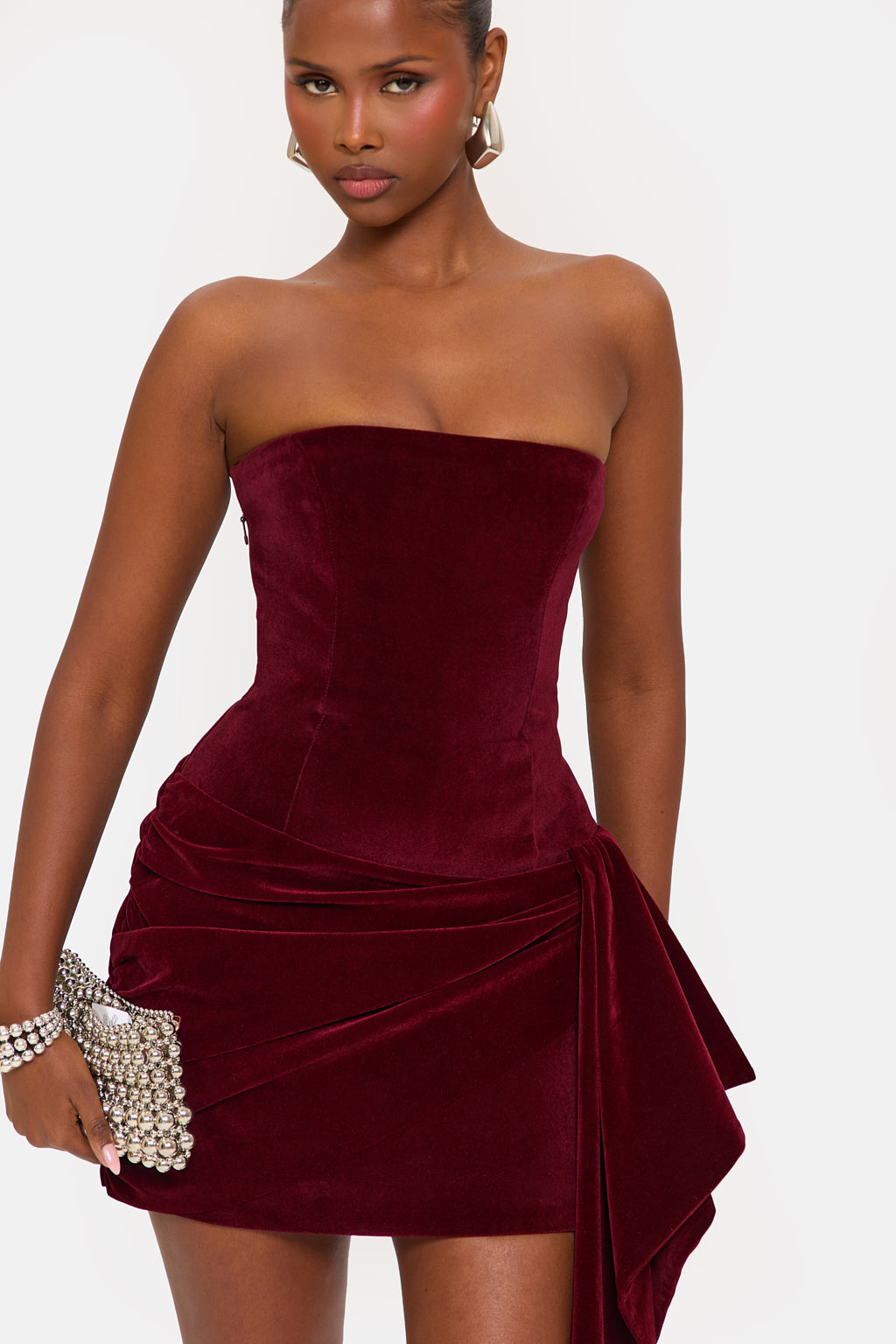 Eclipse Drape Velvet Dress