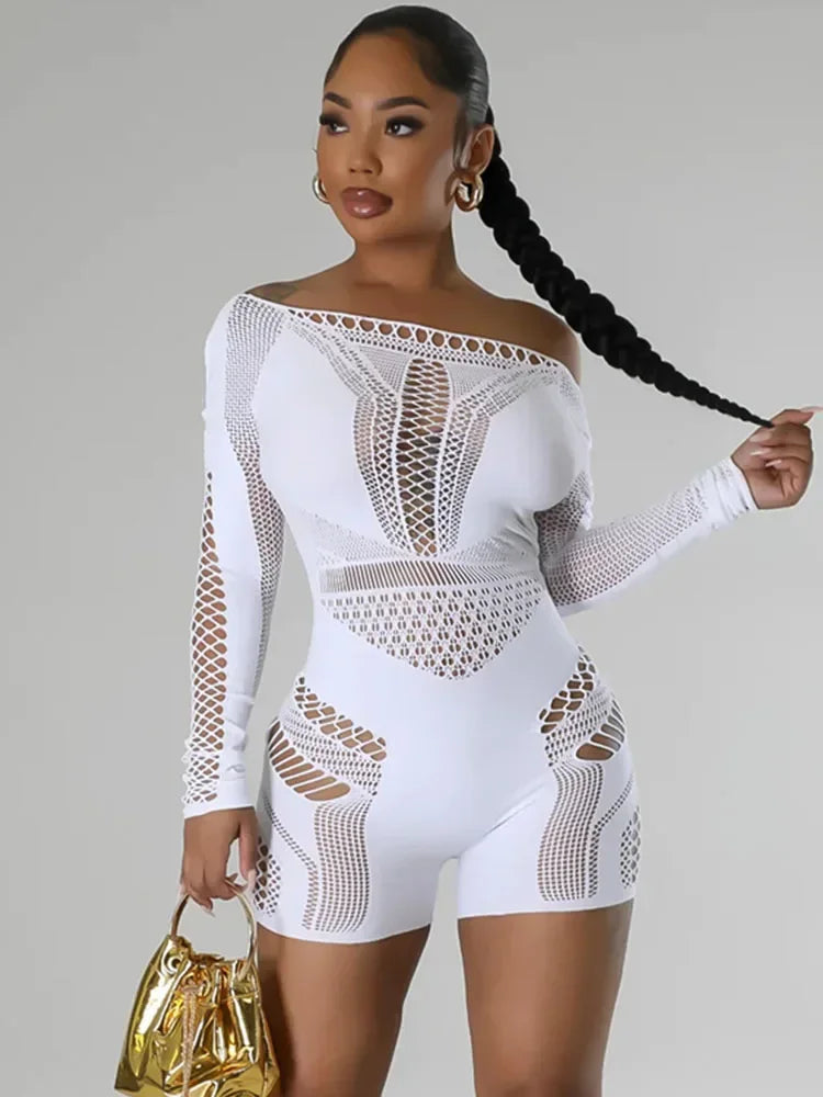 Sexy Mesh See Through Midnight Playsuits