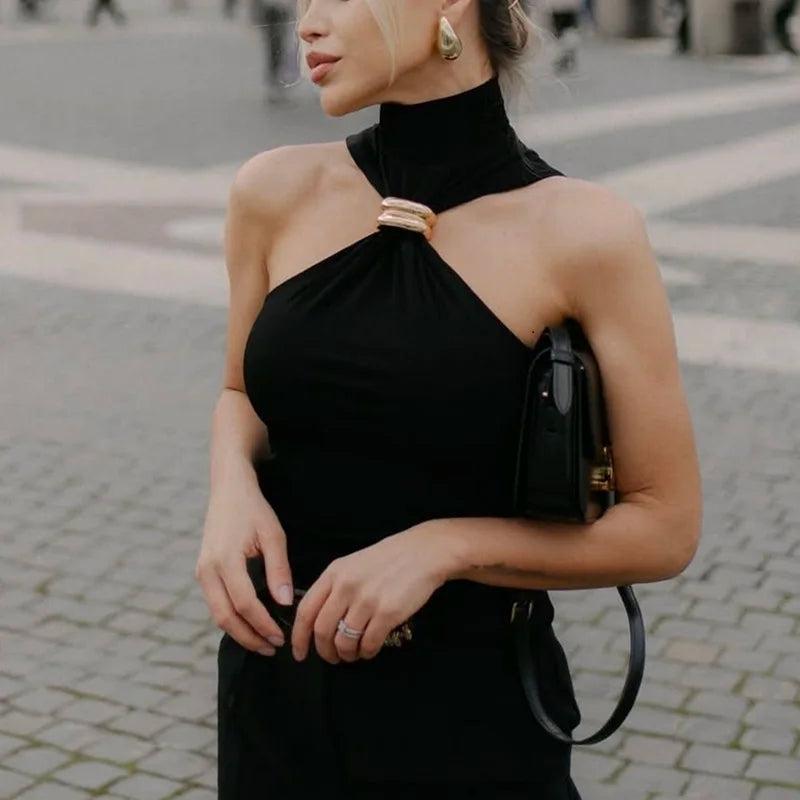 Z-EROS Turtleneck Basic Vest Women Tank Tops Sexy