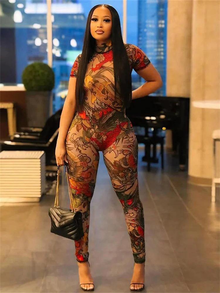 Macheda Serpentine Print Jumpsuit