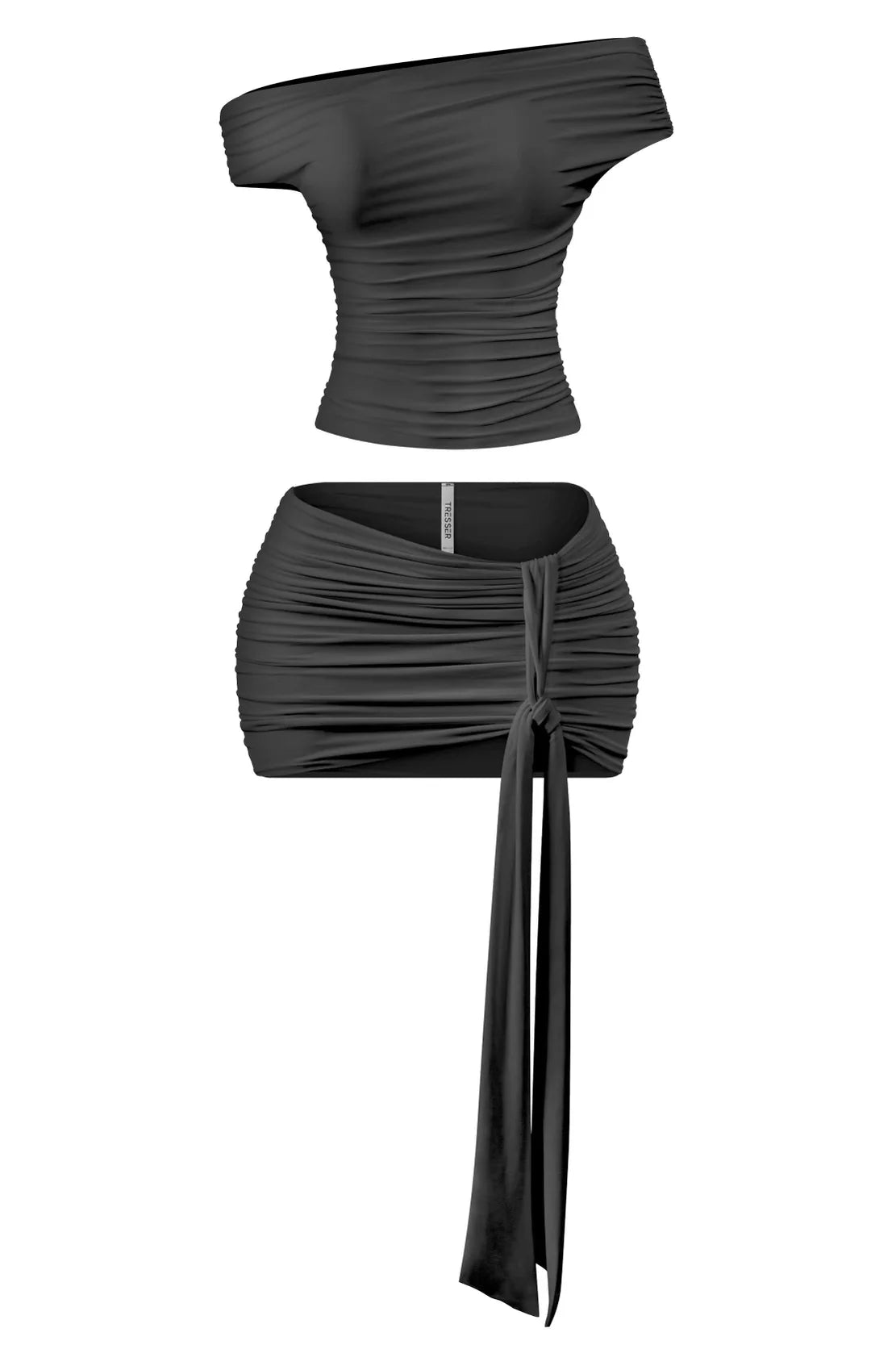 Beh Ruched 2 Piece (Black)