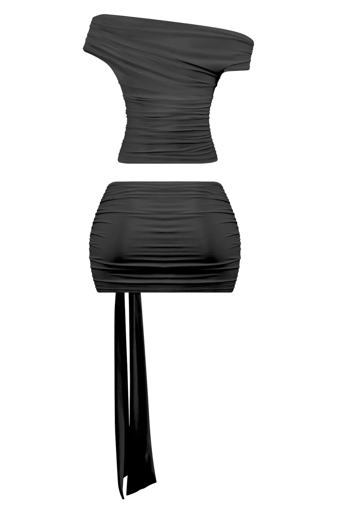 Beh Ruched 2 Piece (Black)