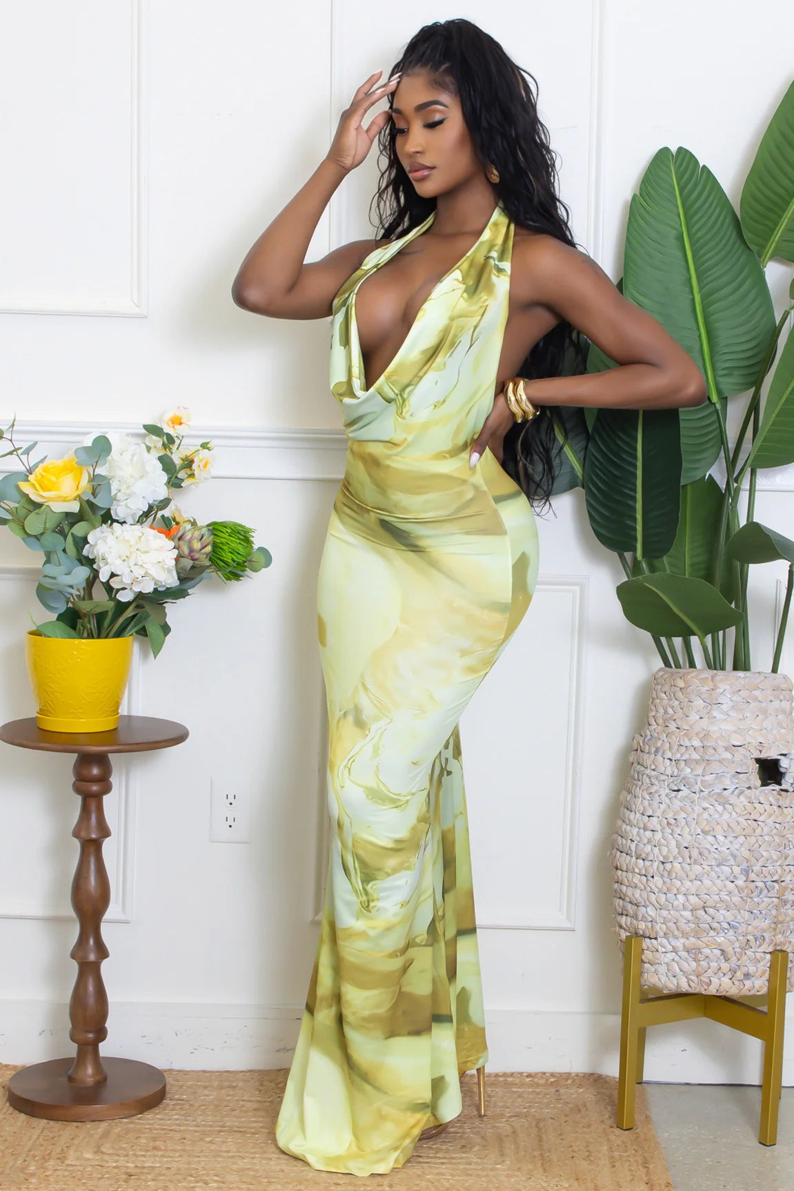 Siren Glow Halter Dress