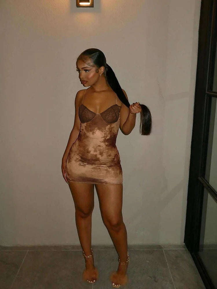 kliou Panelled Suspendency Women Mini Dress Fashion