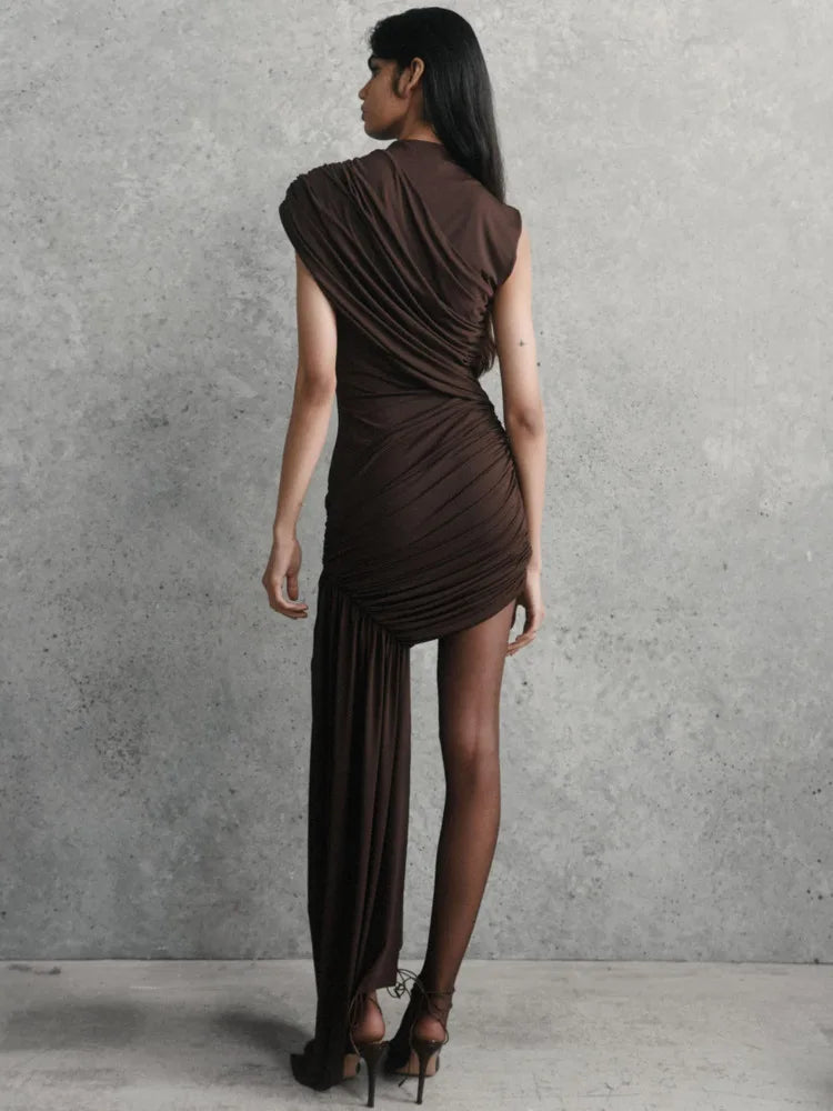 NovaThreads Irregular Draped Ruched Sexy