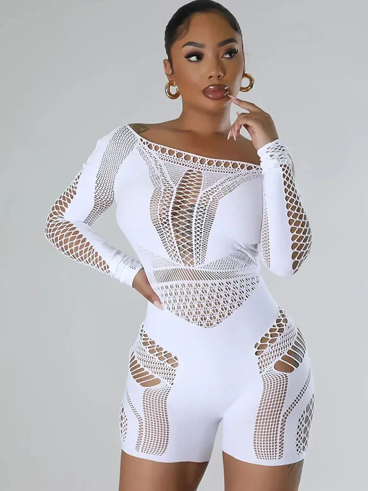 Sexy Mesh See Through Midnight Playsuits