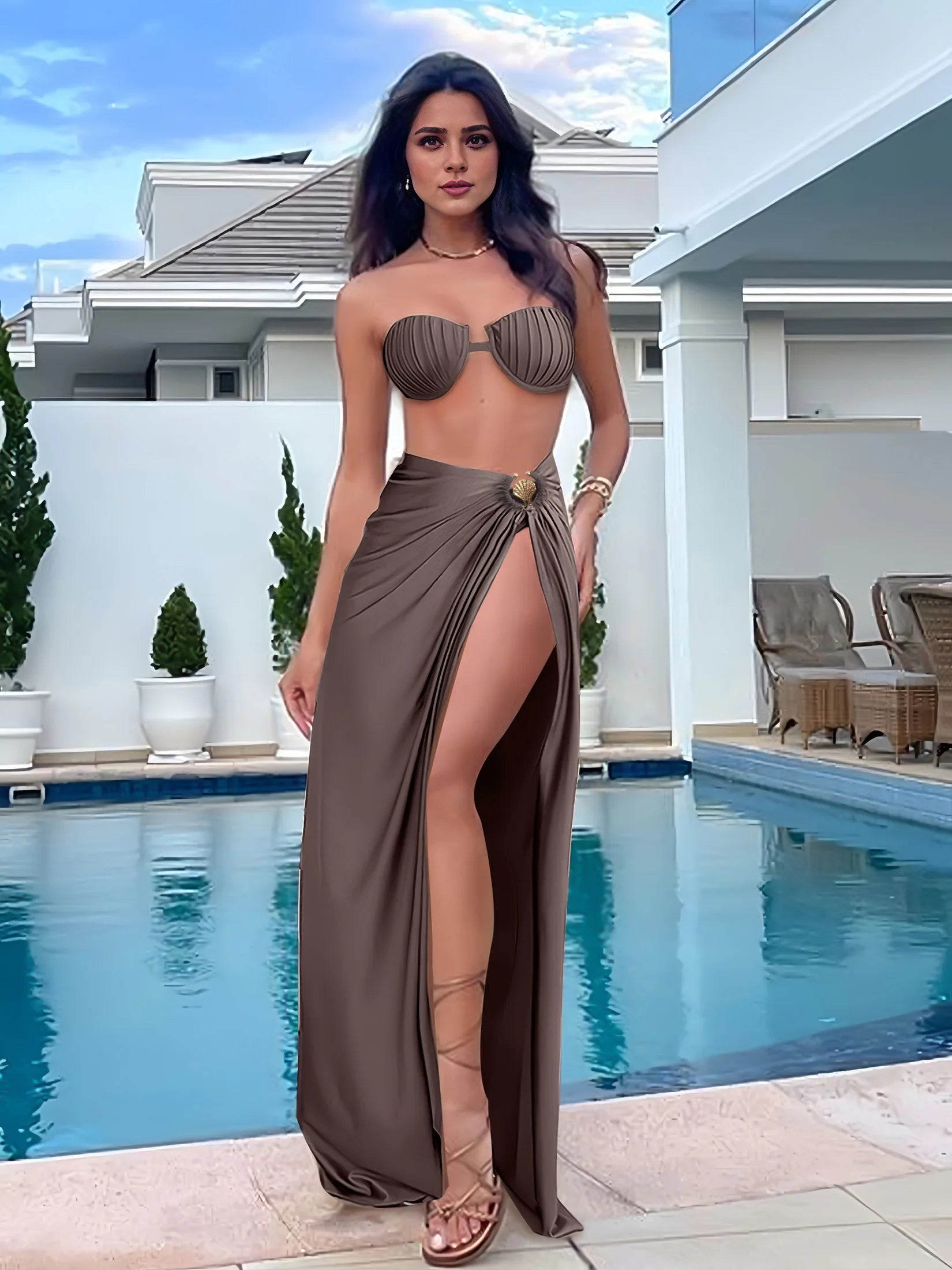 Nova Stylish Bikini 3 Piece Sexy Shell Swimsuit