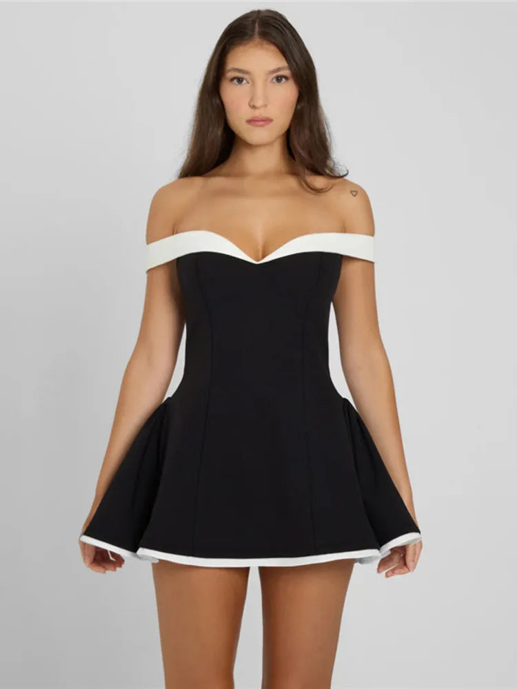 Nova Off-shoulder Strapless Sexy Mini Dress